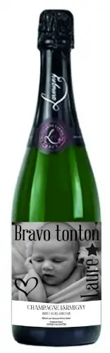 Bouteille personnalisée bravo tonton