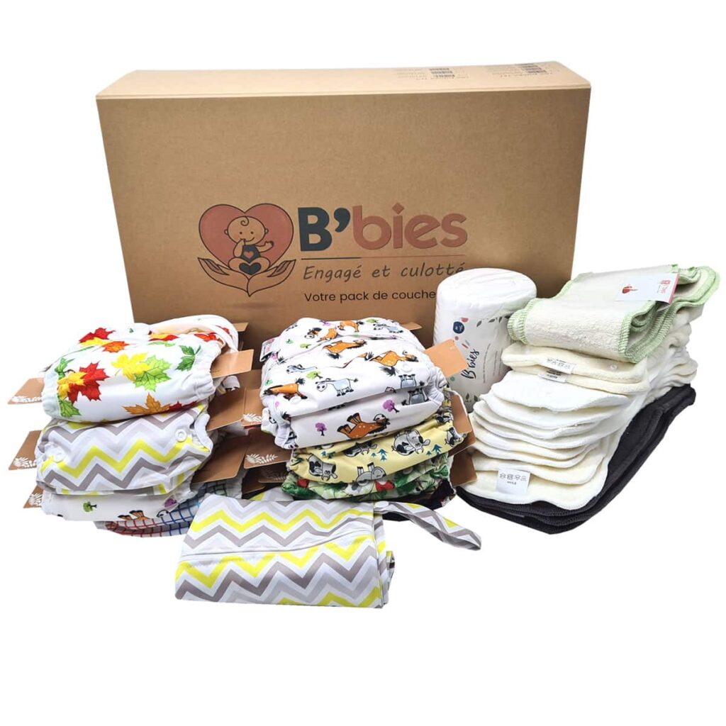 Liste de naissance écologique : pack découverte couches lavables Bbies