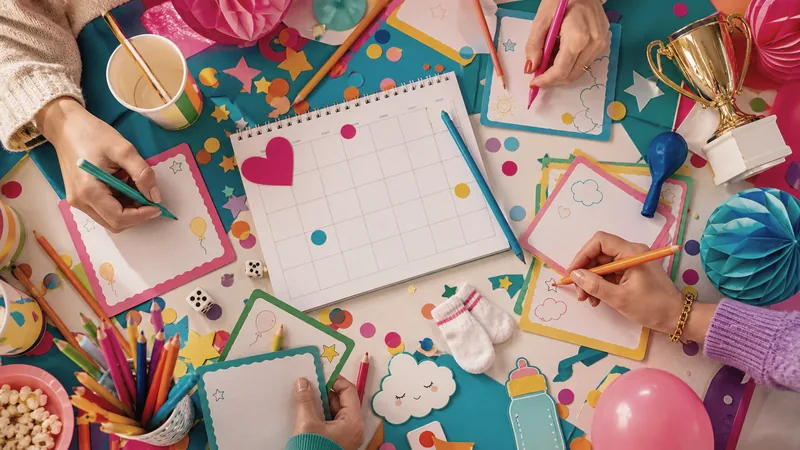 Jeu pronostics naissance avec cartes et reponses des proches