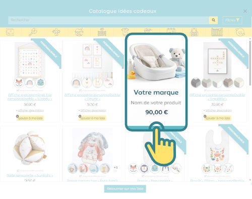 Vos produits dans les listes